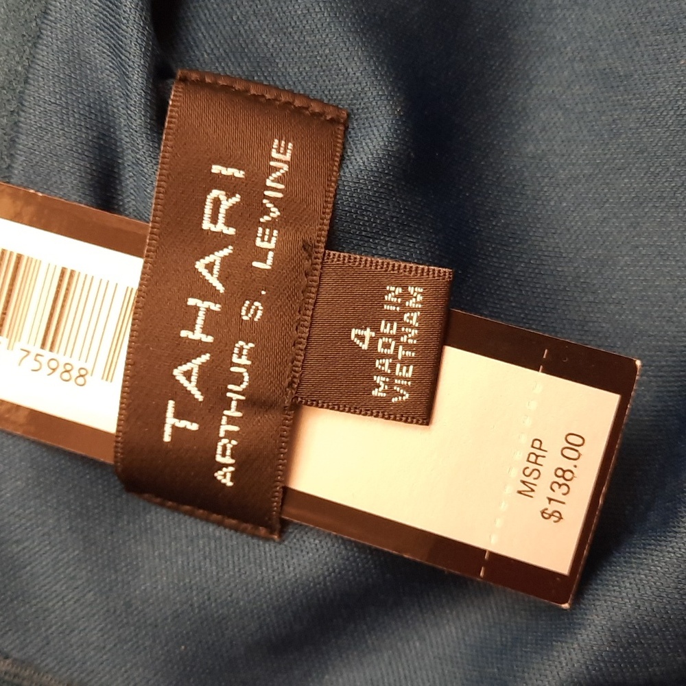 NWT, Tahari ASL Teal Belted Jumpsuit - Picture 11 of 14